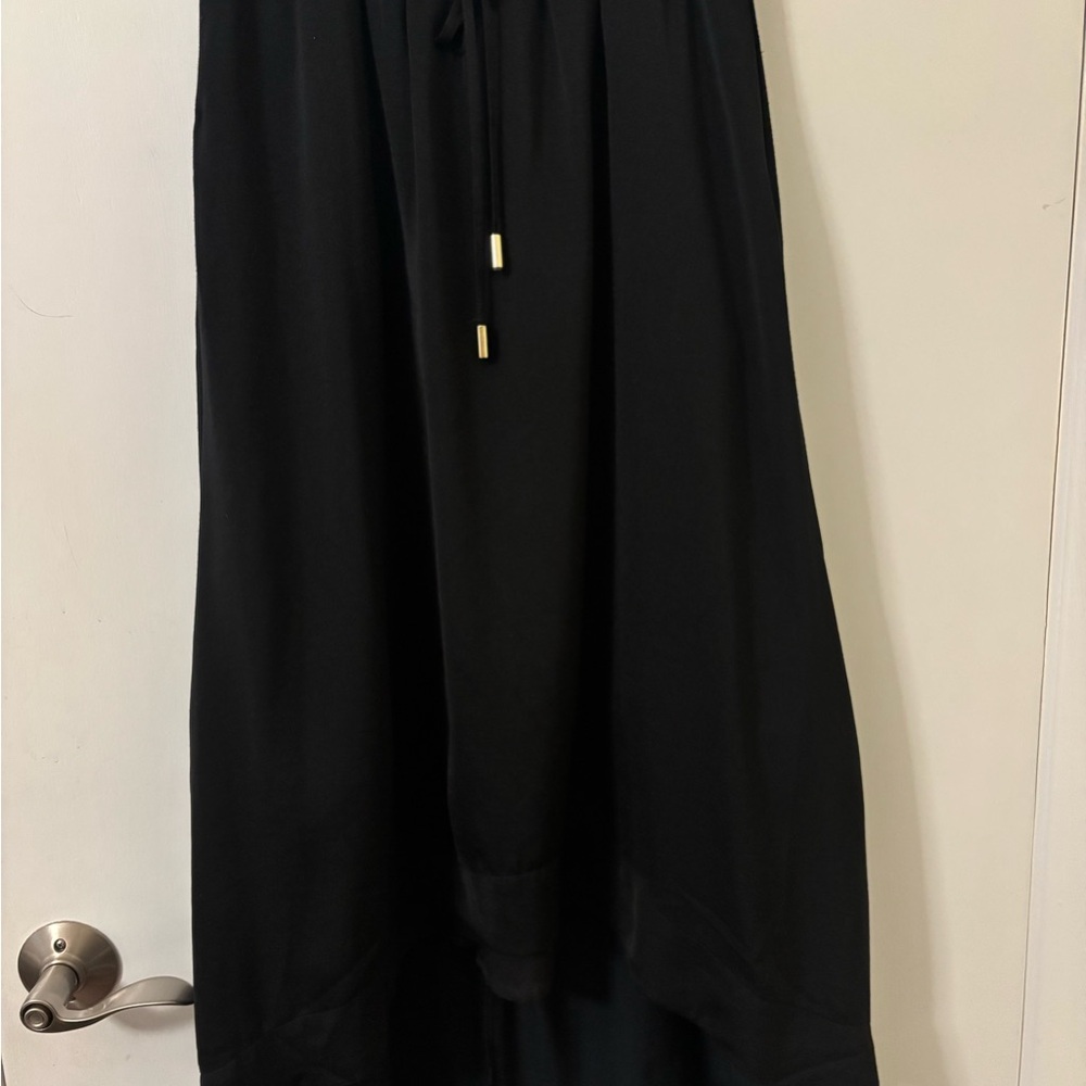 Banana Republic Black and Gold A-Line Maxi Skirt